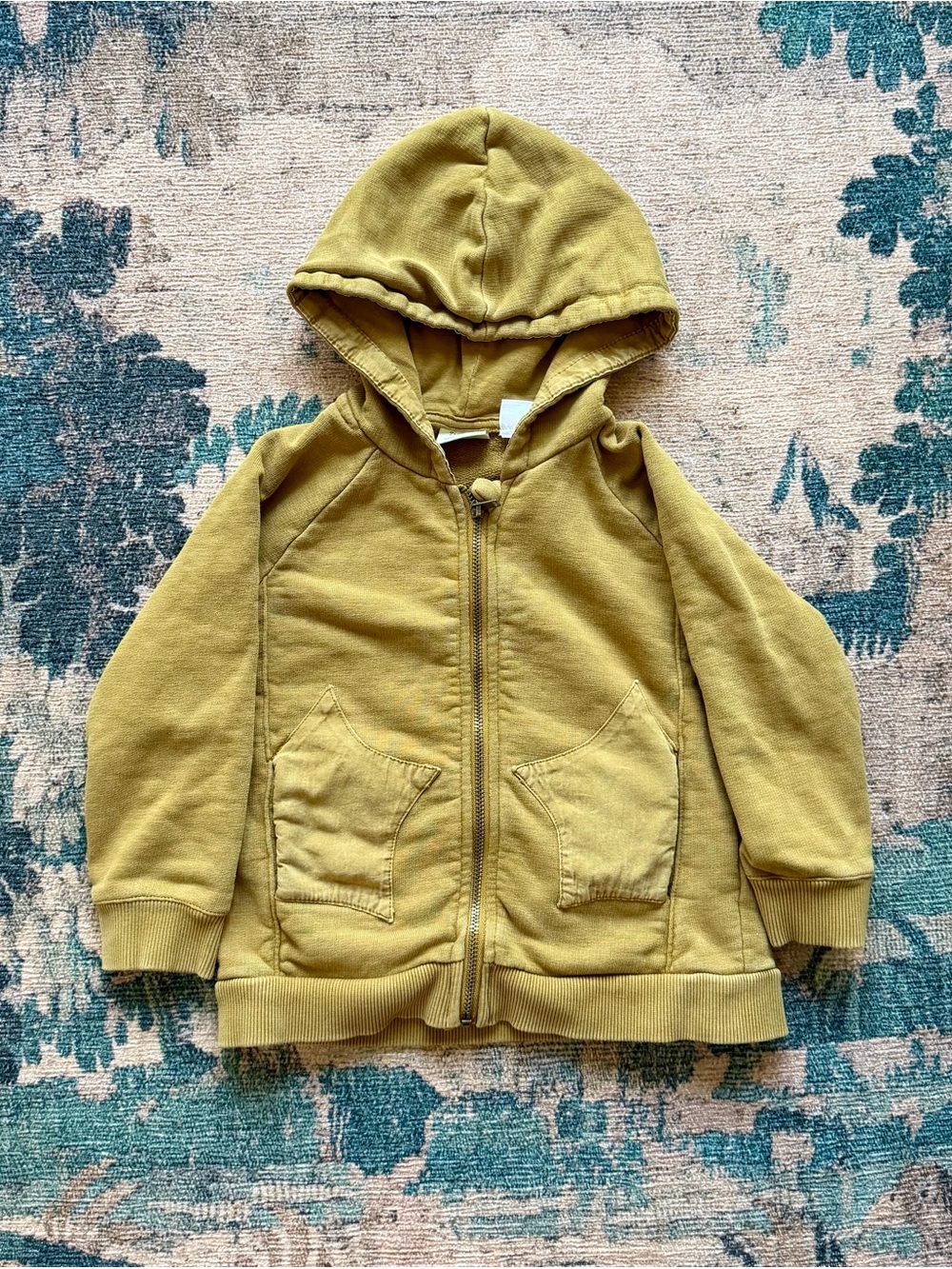 Zara Baby Star Pocket Zip Up Hoodie in Mustard Yellow - 18-24 Months